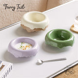 Ice Cream Pet Dog Cat Bowl High Foot Anti-slip Wood Stand