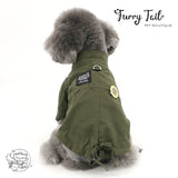 British Style Army Green Pet Dog Cat Jacket Coat