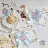 Pet Dog Cat Silky Bow Bib Collar Small Pet Bandana Straw Hat