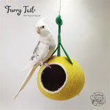 Coconut Shell Pet Bird Parrot Small Pets Nest Rattan Hanging House