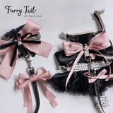 Blackpink Series Dog Cat Small Pet Harness & Leash Dress Set