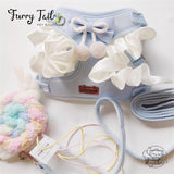 Flower Edge Cherry Pet Dog Cat Harness & Leash Set Outfit Clothes