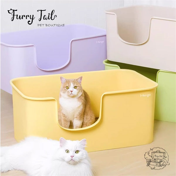 Mango Oversized Open Splash Resistant Giant Cat Litter Box with EVA Ma