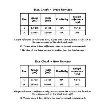 Blackpink Series Dog Cat Small Pet Harness & Leash Dress Set