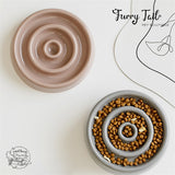 Circular Patterned Small Dogs Cats Slow Feeding Ceramic Bowl