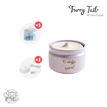 Letters Pet Ceramic Circulating Filter Water Fountain Dispenser