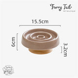 Circular Patterned Small Dogs Cats Slow Feeding Ceramic Bowl