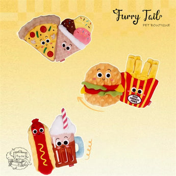 GIGWI Foody Friendz Reversible Squeak and Crinkle Snuffle Toy