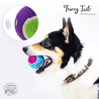 GIGWI Interactive Pet Toys High Bouncy Squeaky Tennis balls 3PCS