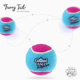 GIGWI Interactive Pet Toys High Bouncy Squeaky Tennis balls 3PCS