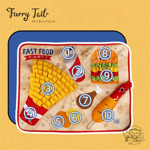 Fast Food Pet Dog Cat Nosework Snuffle Mat Interactive Training Toy