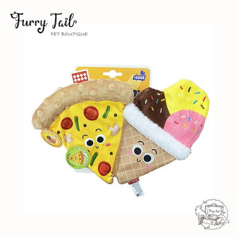 GIGWI Foody Friendz Reversible Squeak and Crinkle Snuffle Toy