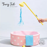 Purlab Bathtub Style Pet Dog Cat Cushion Bed With Teaser Wand