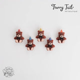 Ins Teddy Bear Pet Birthday Candles Cake Decoration