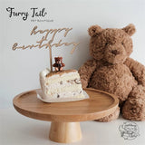 Ins Teddy Bear Pet Birthday Candles Cake Decoration