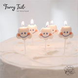Ins Smiling Cloud Candles Pet Birthday Cake Decoration