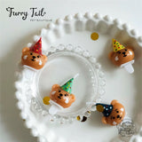 Ins Teddy Bear Birthday Hat Pet Cake Decoration Candles