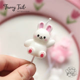 Ins Lovely Rabbit Candles Pet Birthday Cake Decoration