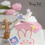 Ins Lovely Rabbit Candles Pet Birthday Cake Decoration