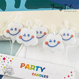 Ins Smiling Cloud Candles Pet Birthday Cake Decoration