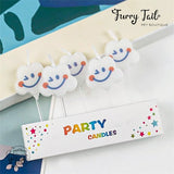 Ins Smiling Cloud Candles Pet Birthday Cake Decoration