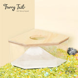 Diamond Transparent Acrylic Small Pet Hamster Digging Box Bathroom