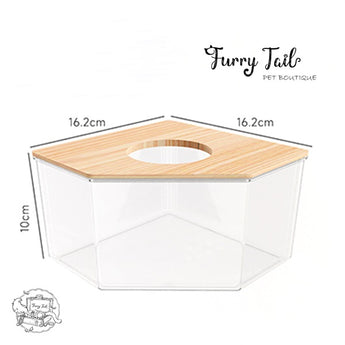 Diamond Transparent Acrylic Small Pet Hamster Digging Box Bathroom