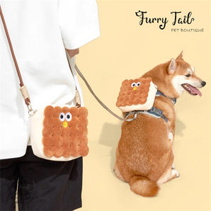 Purlab Cookie Biscuit Pet Dog Cat Multi-functional Backpack