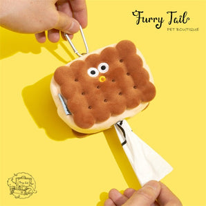 Purlab Cookie Biscuit Dog Waste Bag Holder Backpack Pick-Up Bag
