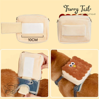 Purlab Cookie Biscuit Pet Dog Cat Multi-functional Backpack