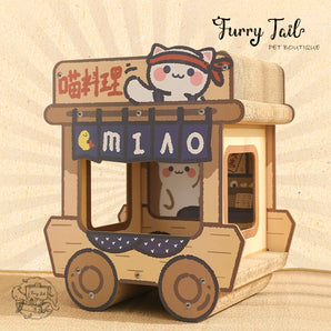 MIAOXIAOYUAN Meow Meow Cat Cuisine Cart Cat Scratchers Nest
