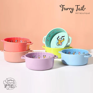 DISNEY Genuine Mickey Mouse Series Pet Dog Cat Ceramic Bowl