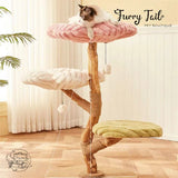 Cmisstree - Flower Wood Multi-layered Cat Tree Climber Scratching Post