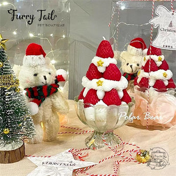Ins Strawberry Candles Pet Birthday Cake Decoration