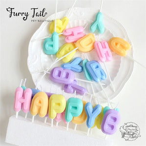 Ins HAPPY BIRTHDAY Letters Cake Decoration Candles