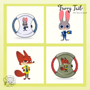 DISNEY Genuine Zootopia Series Dog Frisbee Toy Interactive Training Toy