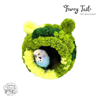 Bear Shape Woven Pet Bird Parrot Small Pets Warm Nest Birdhouse