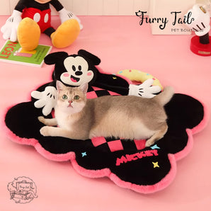 DISNEY Genuine Mickey Mouse Series Colorful Dream Pet Dog Cat Cushion Bedding Nest