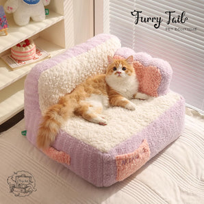 MIAOXIAOYUAN Creamy Taro Pet Dog Cat Cushion Warm Sofa Bedding