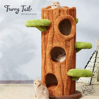 Cmisstree - Tree Hollow Wood Cat Tree Climber Scratching Post Series
