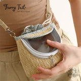 Japanese Style Grass Weaving Pet Bird Parrot Small Pet Carrier Bag