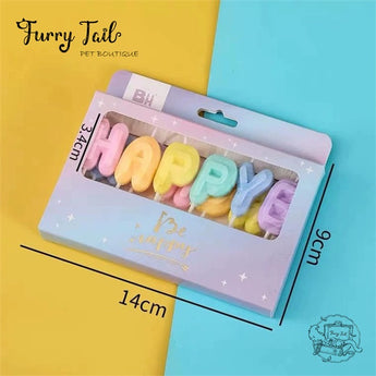 Ins HAPPY BIRTHDAY Letters Cake Decoration Candles