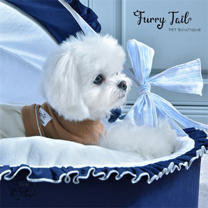 Petman Blue Navy Pet Cradle Shape Bedding For Pet Dog Cat