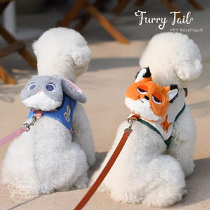 DISNEY Genuine Zootopia Series Judy Nick Pet Dog Cat Harness+ Leash
