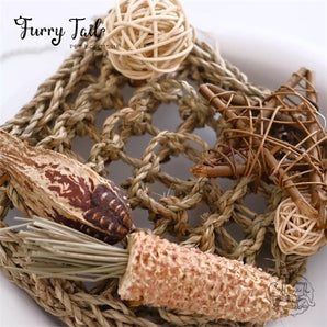 Natural Pet Bird Parrot Small Pet Climbing Net Chew Toy