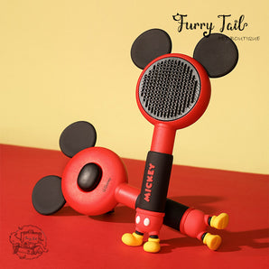 DISNEY Genuine Mickey Mouse Series Pet Dog Cat Self-Clean Slicker Grooming Comb Brush