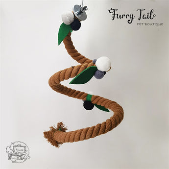 Pet Bird Parrot Playing Toy Stand Hanging Climbing Rope