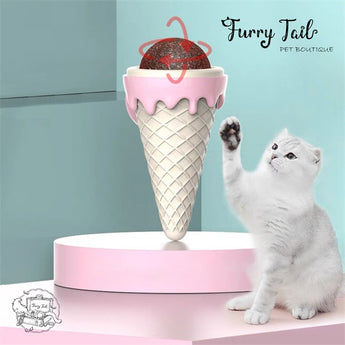 Ice-cream Catnip Licking Ball Treat Toy Cat Mint