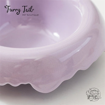 Ice Cream Pet Dog Cat Bowl High Foot Anti-slip Wood Stand