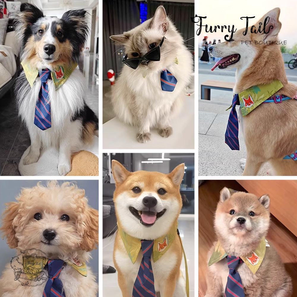 DISNEY Genuine Zootopia Series Nick Pet Dog Cat Small Pet Collar Tie Scarf Accessories